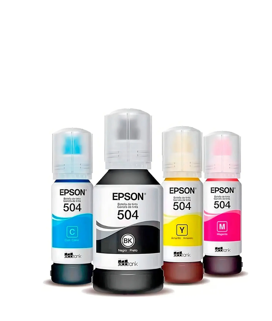 Kit Epson Refil de Tinta T504 Preto/Magenta/Ciano/Amarelo