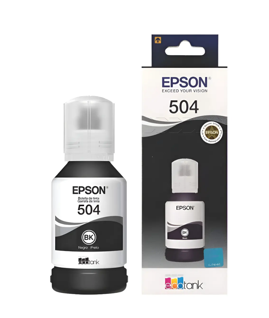 Tinta Preta Epson 504 Original Pigmentada Ecotank 127ml