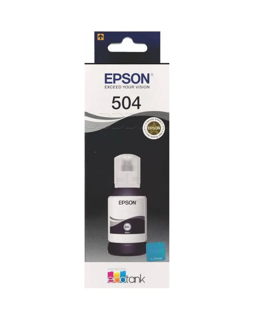 Tinta Preta Epson 504 Original Pigmentada Ecotank 127ml
