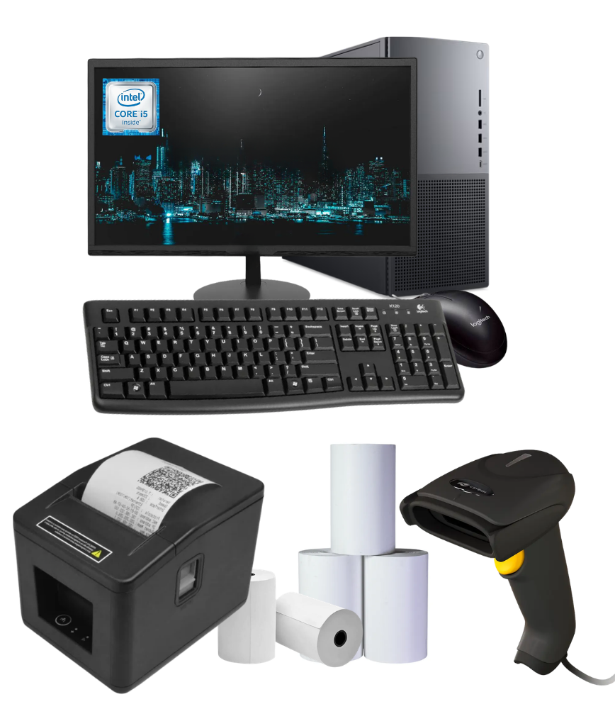 Kit Pdv Completo – Computador + Impressora Térmica + Leitor + 5 Bobinas