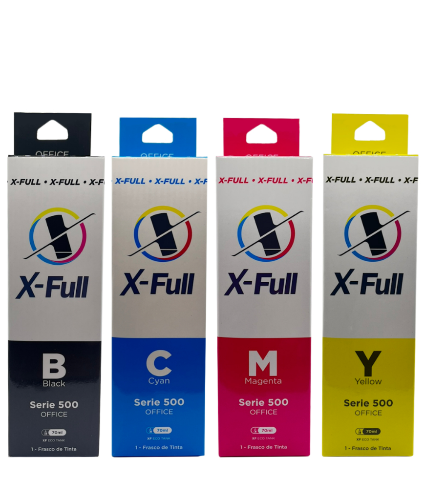Kit com 4 Tintas Compatíveis para Epson EcoTank 504 / 544 – 4 Cores