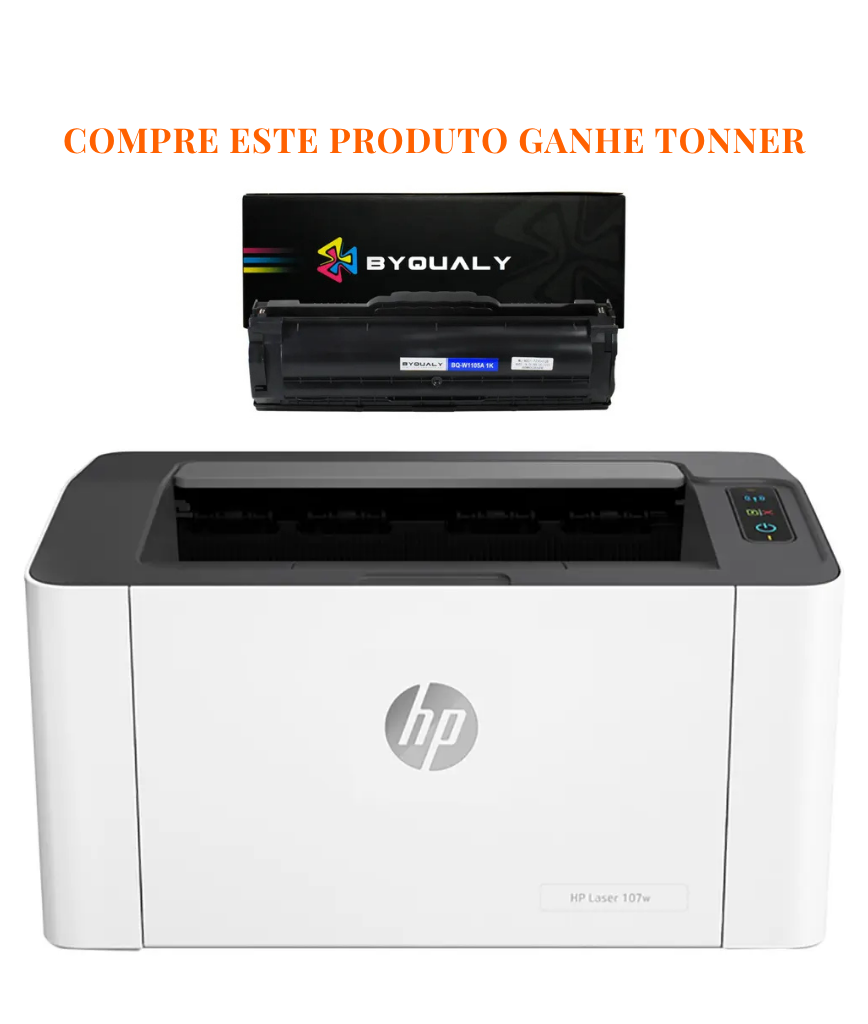 Impressora Laser Monocromática HP Laser 107w / 220w / Brinde Tonner para 1000 Páginas