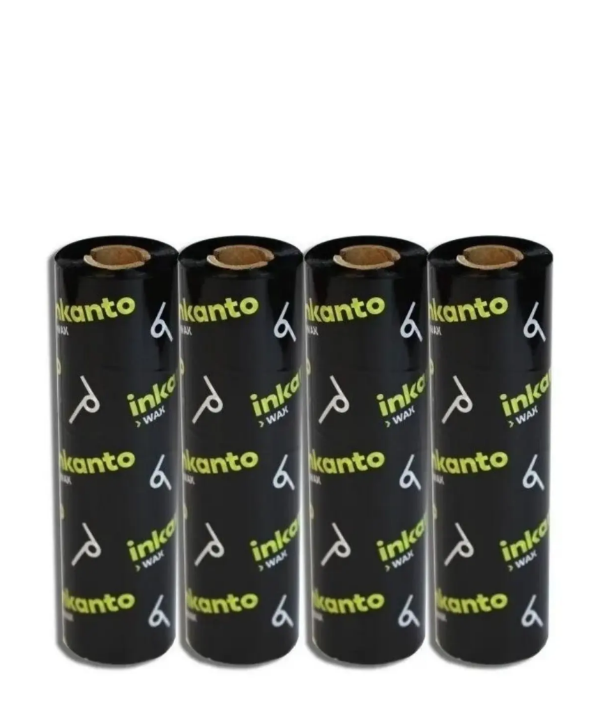 Cx 4 ribbons cera 110x74 Inkanto para Argox Zebra Elgin impressora