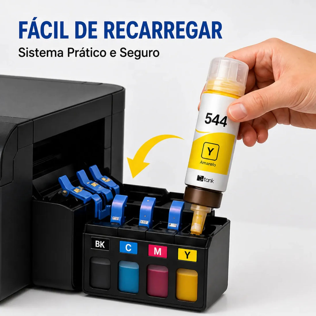 Kit Epson T544 Preto, Amarelo, Magenta, Ciano Tinta 4 Cores