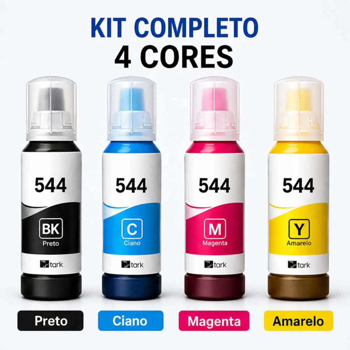 Kit Epson T544 Preto, Amarelo, Magenta, Ciano Tinta 4 Cores