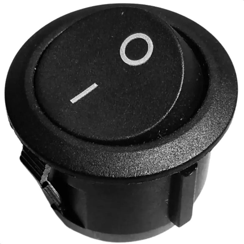 Chave Gangorra Botão Liga Desliga Interruptor Pinos Kit 10un Preto