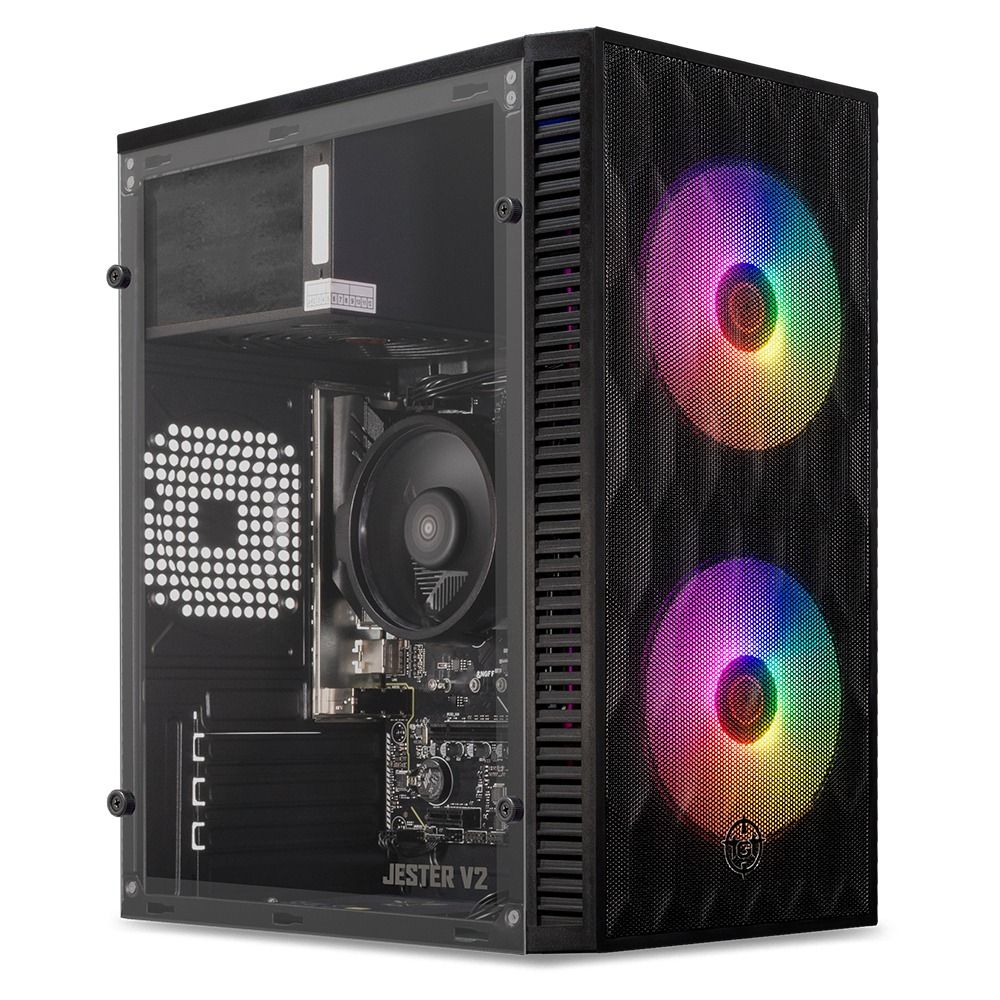 PC Completo Mancer Draco II Ryzen 3 3200G, 8GB RAM, SSD 240GB + Monitor e Kit Periféricos