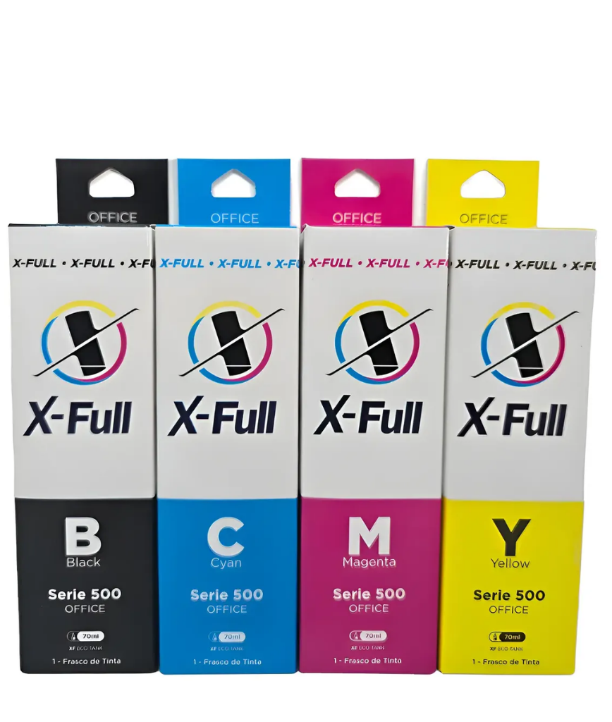 Kit com 4 Tintas Compatíveis para Epson EcoTank 504 / 544 – 4 Cores