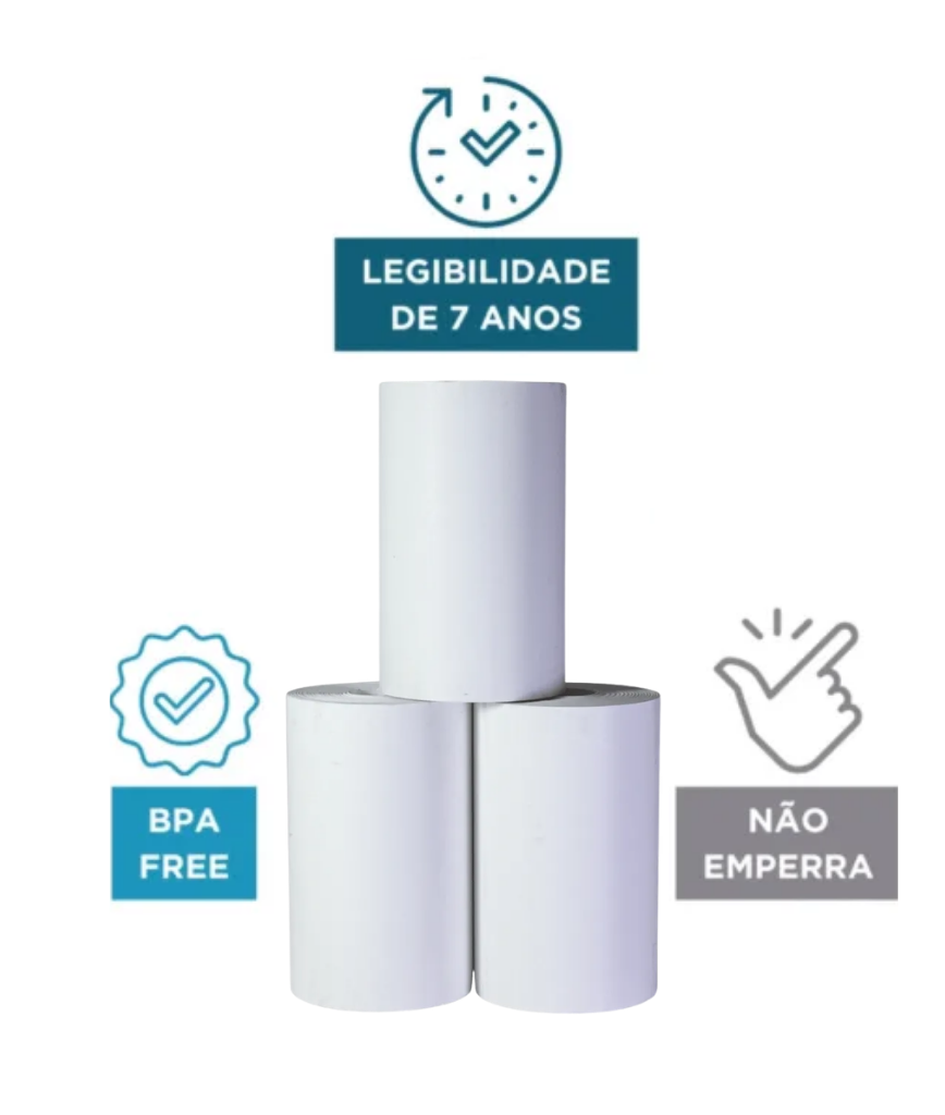 Bobina Térmica 80x40 para Cupom Fiscal Unidade