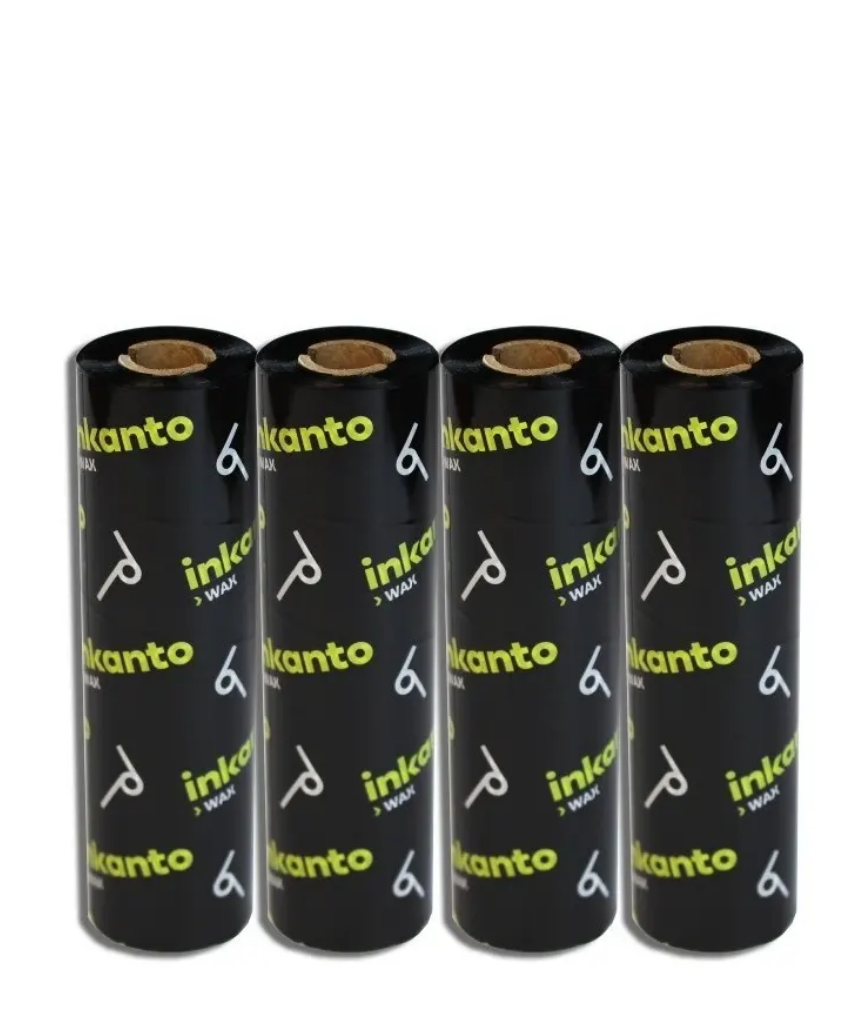 Cx 4 ribbons cera 110x74 Inkanto para Argox Zebra Elgin impressora