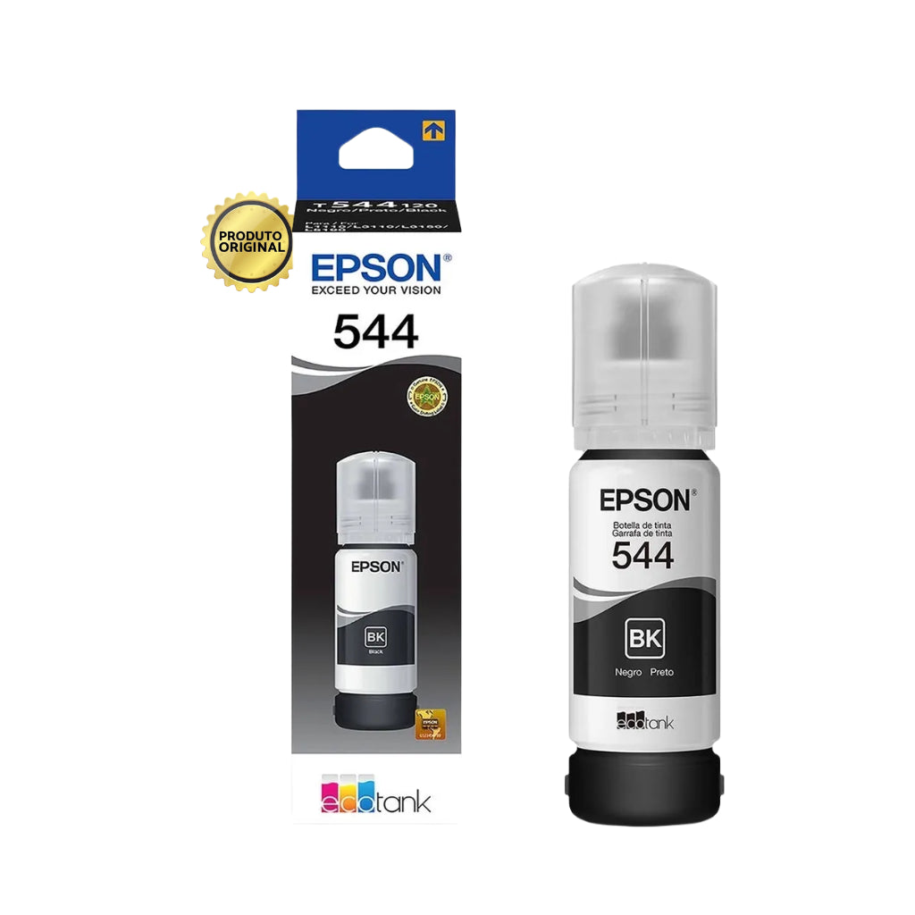 Tinta Epson T544 Preto 65ml Refil Original