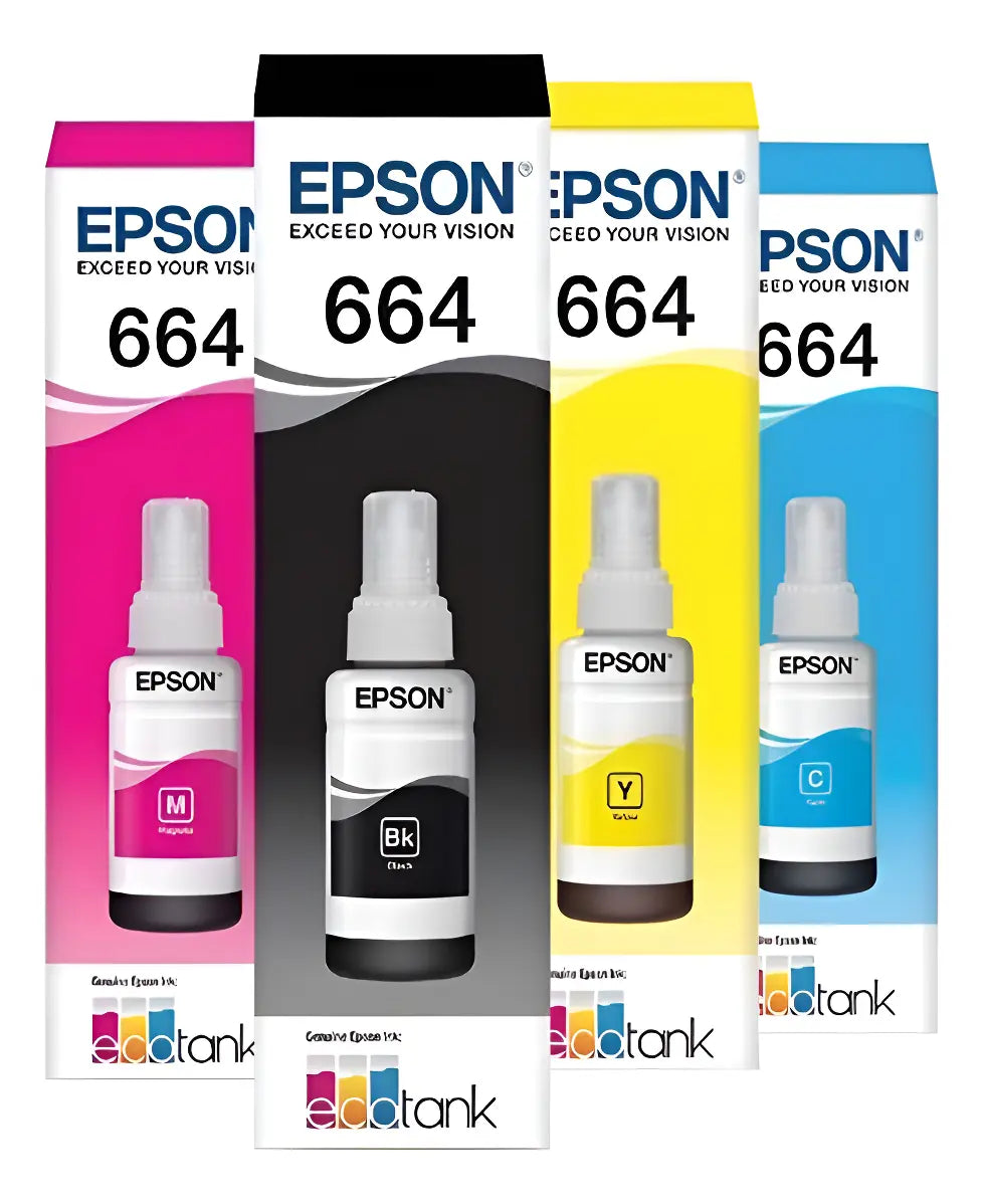 Kit Tinta Original Epson L220 L1300 L395 664 T644 L396 L355