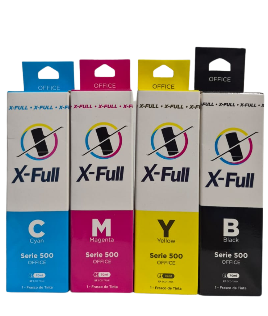 Kit com 4 Tintas Compatíveis para Epson EcoTank 504 / 544 – 4 Cores