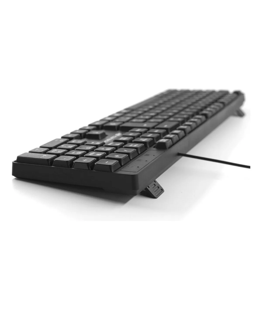 Kit 2 Teclados Abnt2 Multmídia Preto KB-M10BK C3tech Com Fio Usb Ergônomico