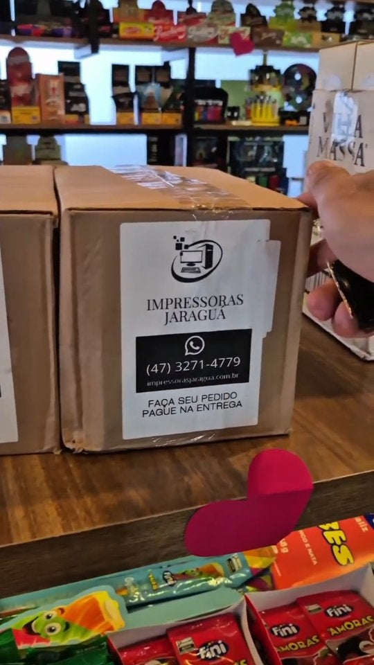 Pedido da Impressoras Jaraguá embalado para entrega.